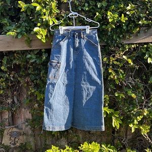 denim cargo skirt size:s